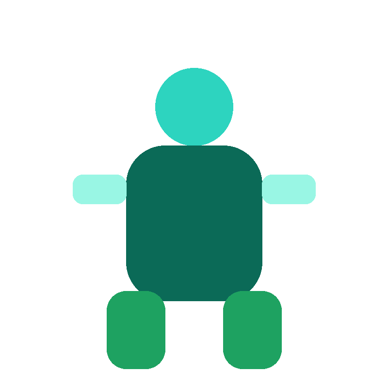 Stretching character illustration